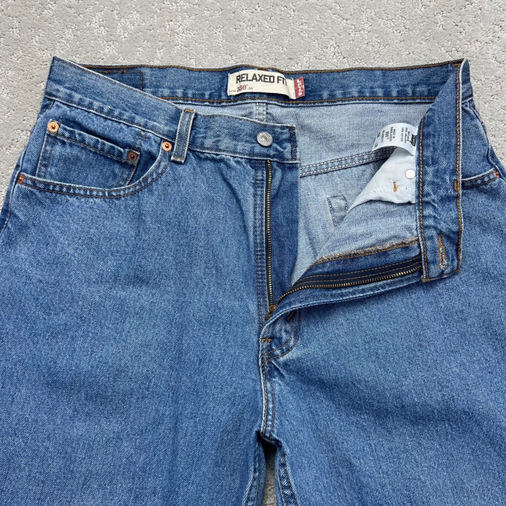 Y2k Levis 550 Jeans Mens‎ 36x32 (34x30.5) Relaxed Fit Blue Denim Medium Wash